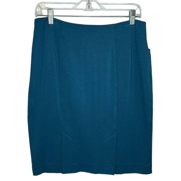 Cabi Sigourney Stretch Teal Pencil Pockets Career Workwear Skirt‎ 4 - Picture 3 of 7